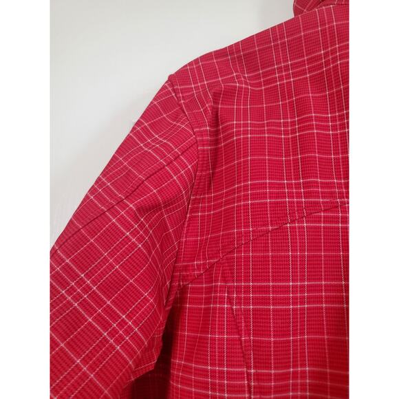 Bergans of Norway 1523 Mandal Lady Red Plaid Outdoor Belted Jacket Women's Large - Picture 13 of 16